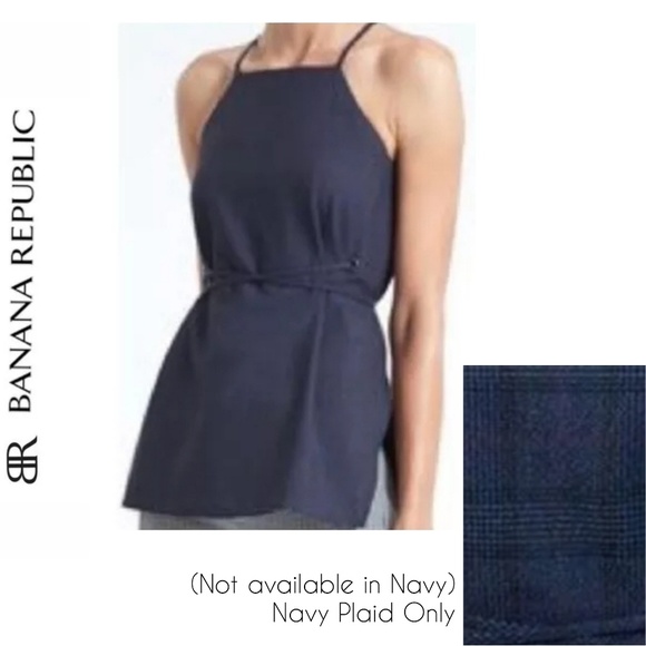 NWOT Banana Republic Plaid Top XS - Picture 3 of 7